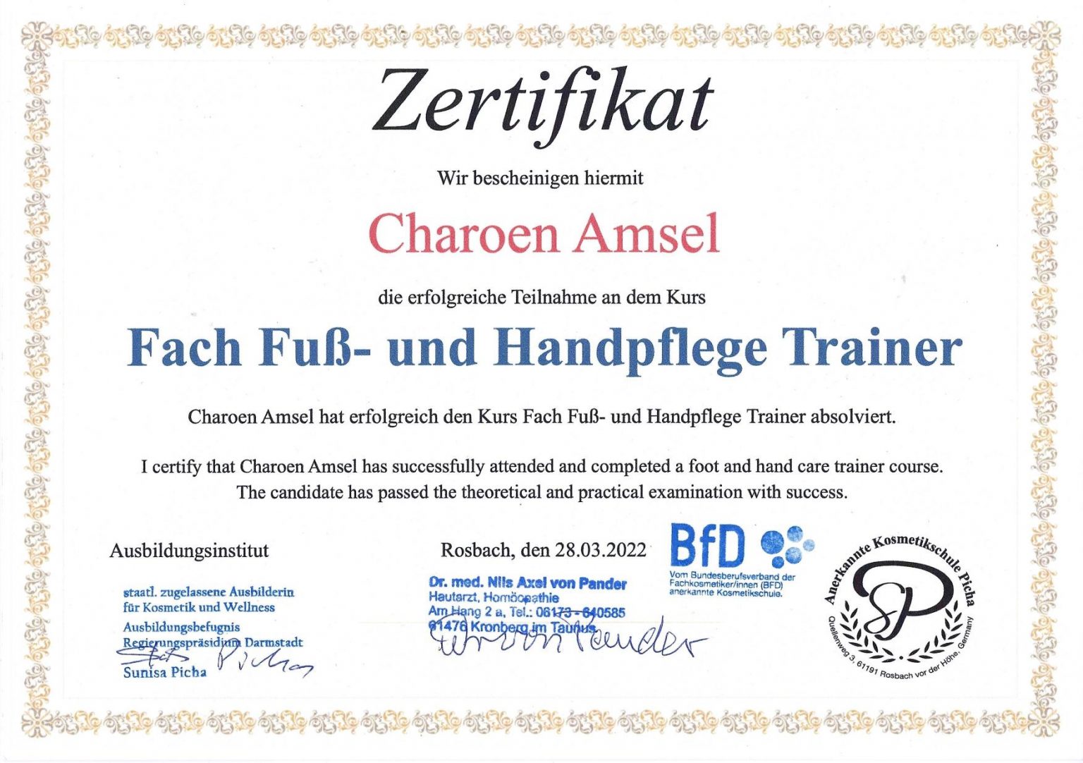 Fuß und Handpflege Trainer